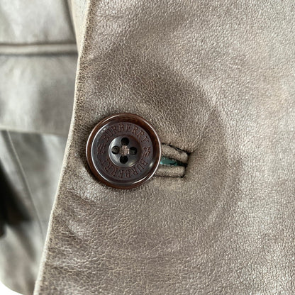 【中古品】【メンズ】 BURBERRYバーバリー BME73-504-57 ラムレザー テーラードジャケット ブラウン M 141-260730-ny-10-fuzh サイズ：M カラー：ブラウ 万代Net店