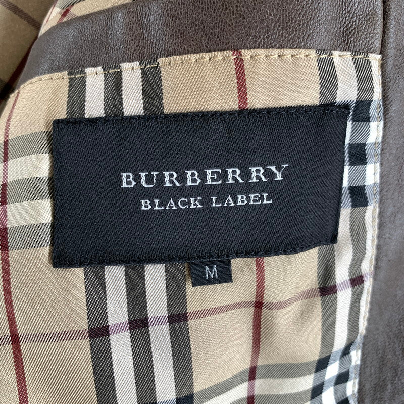 【中古品】【メンズ】 BURBERRYバーバリー BME73-504-57 ラムレザー テーラードジャケット ブラウン M 141-260730-ny-10-fuzh サイズ：M カラー：ブラウ 万代Net店