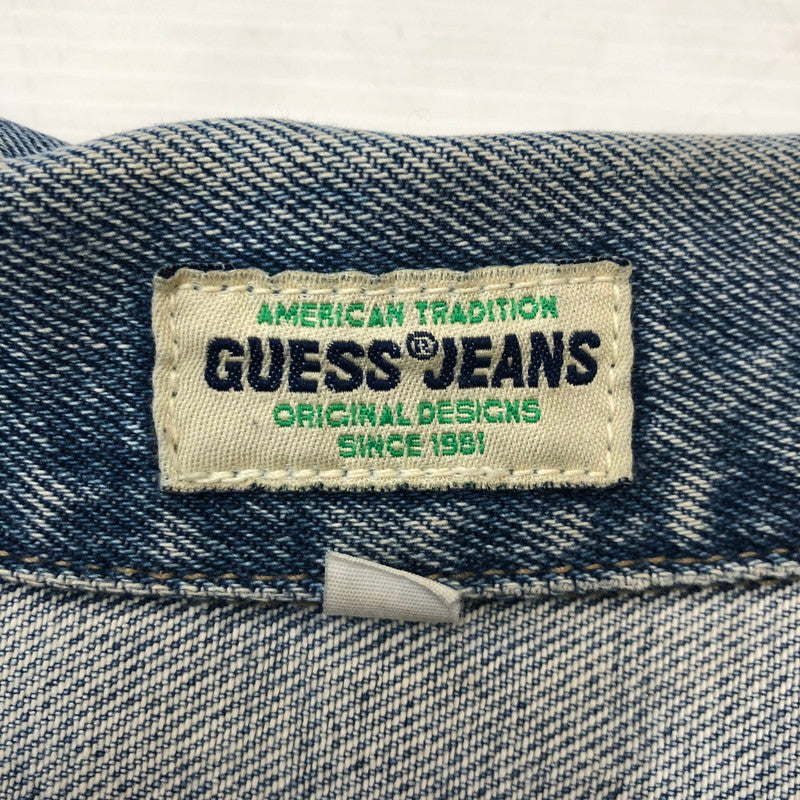 【中古品】【メンズ】 GUESS JEANS ゲスジーンズ 90’s DENIM JACKET 10807 90年代 デニムジャケット アウター Gジャン 無地 147-250914-ts-26-tei サイズ：XL カラー：インディゴ 万代Net店