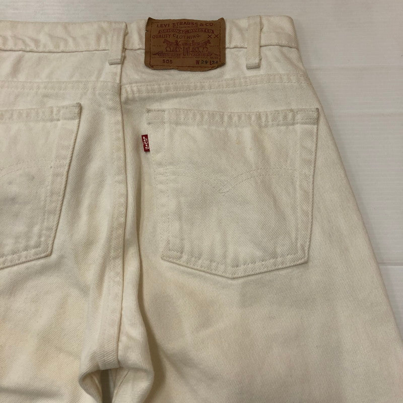 【中古品】【メンズ】 Levi's リーバイス 90’s 505 DENIM PANTS MADE IN USA 505-0251 90年代 505 デニムパンツ ボトムス ジーンズ USA製 ボタン裏553 156-250915-ts-21-tei サイズ：W29L34 カラー：ホワイト 万代Net店