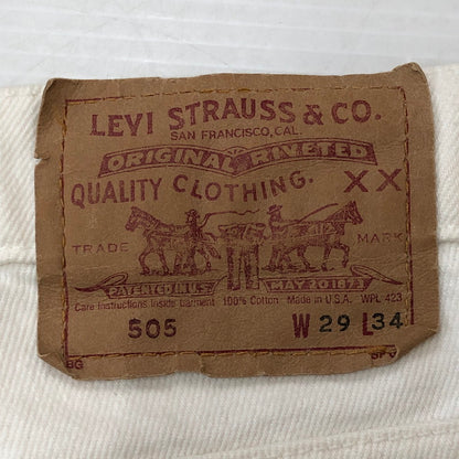 【中古品】【メンズ】 Levi's リーバイス 90’s 505 DENIM PANTS MADE IN USA 505-0251 90年代 505 デニムパンツ ボトムス ジーンズ USA製 ボタン裏553 156-250915-ts-21-tei サイズ：W29L34 カラー：ホワイト 万代Net店