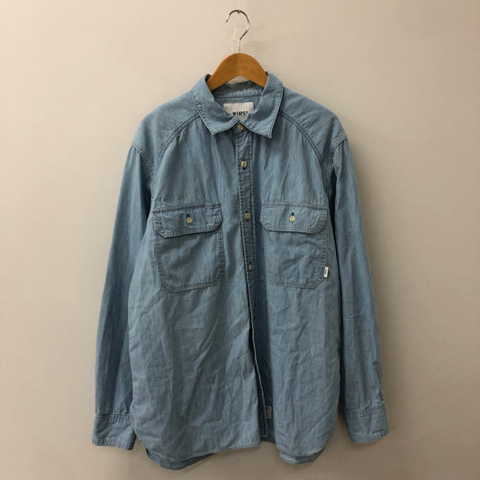 【中古品】【メンズ】 WTAPS ダブルタップス CB/LS/COTTON. CHAMBRAY 242WVDT-SHM02 CB ロングスリーブ コットン シャンブレー 長袖 トップス 142-250831-ks-07-fuz サイズ：03 カラー：ブルー 万代Net店