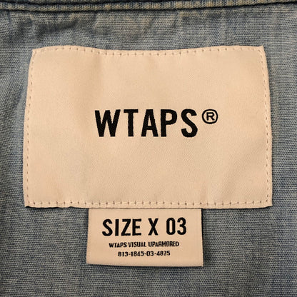 【中古品】【メンズ】 WTAPS ダブルタップス CB/LS/COTTON. CHAMBRAY 242WVDT-SHM02 CB ロングスリーブ コットン シャンブレー 長袖 トップス 142-250831-ks-07-fuz サイズ：03 カラー：ブルー 万代Net店