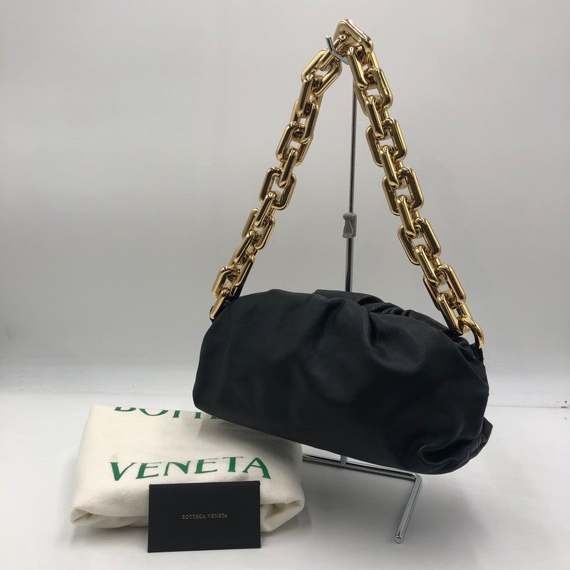【中古品】【レディース】 BOTTEGAVENETA ボッテガヴェネタ LEATHER CHAIN SHOULDER BAG レザー チェーン ショルダー バッグ カバン 180-251001-KS-07-tei カラー：ブラック 万代Net店