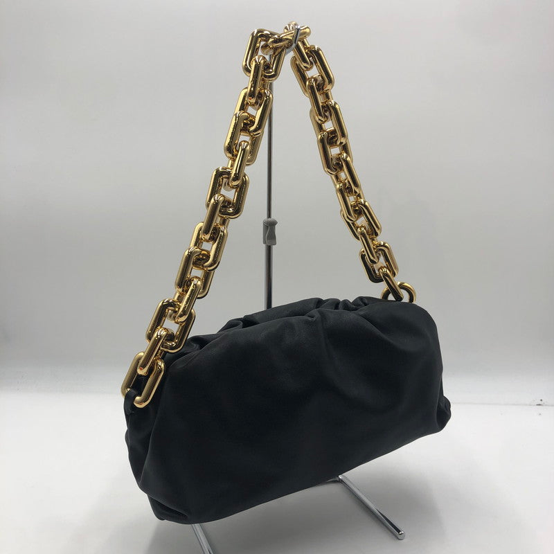 【中古品】【レディース】 BOTTEGAVENETA ボッテガヴェネタ LEATHER CHAIN SHOULDER BAG レザー チェーン ショルダー バッグ カバン 180-251001-KS-07-tei カラー：ブラック 万代Net店
