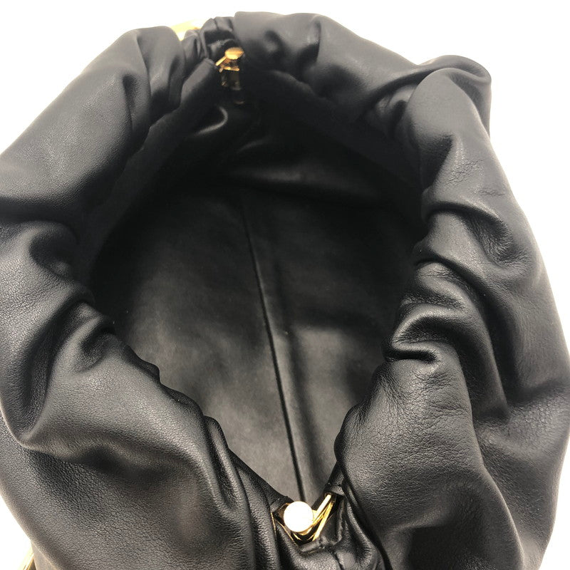 【中古品】【レディース】 BOTTEGAVENETA ボッテガヴェネタ LEATHER CHAIN SHOULDER BAG レザー チェーン ショルダー バッグ カバン 180-251001-KS-07-tei カラー：ブラック 万代Net店