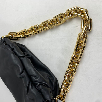 【中古品】【レディース】 BOTTEGA VENETA ボッテガ・ヴェネタ LEATHER CHAIN SHOULDERBAG レザーチェーン ショルダーバッグ BLACK ※保存袋付き カバン ※金属部スレ・保存袋汚れあり 180-260822-io-14-fuzh 万代Net店