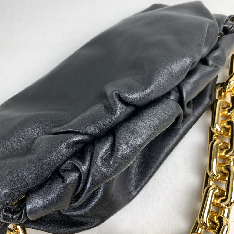 【中古品】【レディース】 BOTTEGA VENETA ボッテガ・ヴェネタ LEATHER CHAIN SHOULDERBAG レザーチェーン ショルダーバッグ BLACK ※保存袋付き カバン ※金属部スレ・保存袋汚れあり 180-260822-io-14-fuzh 万代Net店