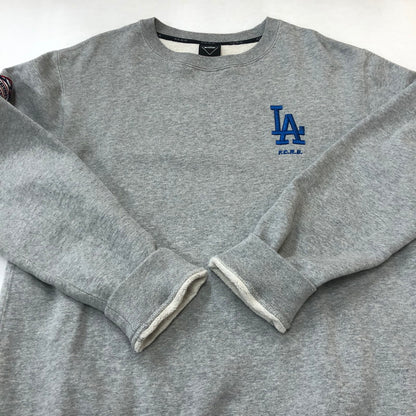 【中古品】【メンズ】 MLB TOUR TEAM CREWNECK SWEAT FCRB-212024 エムエルビー ツアー チーム クルーネック スウェット トップス トレーナー 142-250914-ts-15-fuzh サイズ：M カラー：グレー 万代Net店