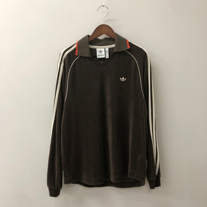 【中古品】【メンズ】 adidas アディダス × WALES BONNER ウェールズボナー 別注 コラボ TOWEL LONG SLEEVE SHIRT IB3251 タオルロングスリーブシャツ トップス 長袖 148-250905-ts-27-tei サイズ：L カラー：ダークブラウン 万代Net店