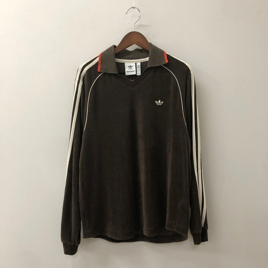 【中古品】【メンズ】 adidas アディダス × WALES BONNER ウェールズボナー 別注 コラボ TOWEL LONG SLEEVE SHIRT IB3251 タオルロングスリーブシャツ トップス 長袖 148-250905-ts-27-tei サイズ：L カラー：ダークブラウン 万代Net店