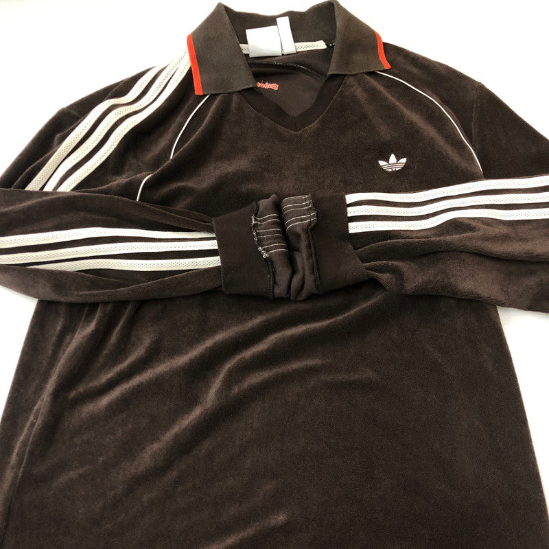 【中古品】【メンズ】 adidas アディダス × WALES BONNER ウェールズボナー 別注 コラボ TOWEL LONG SLEEVE SHIRT IB3251 タオルロングスリーブシャツ トップス 長袖 148-250905-ts-27-tei サイズ：L カラー：ダークブラウン 万代Net店