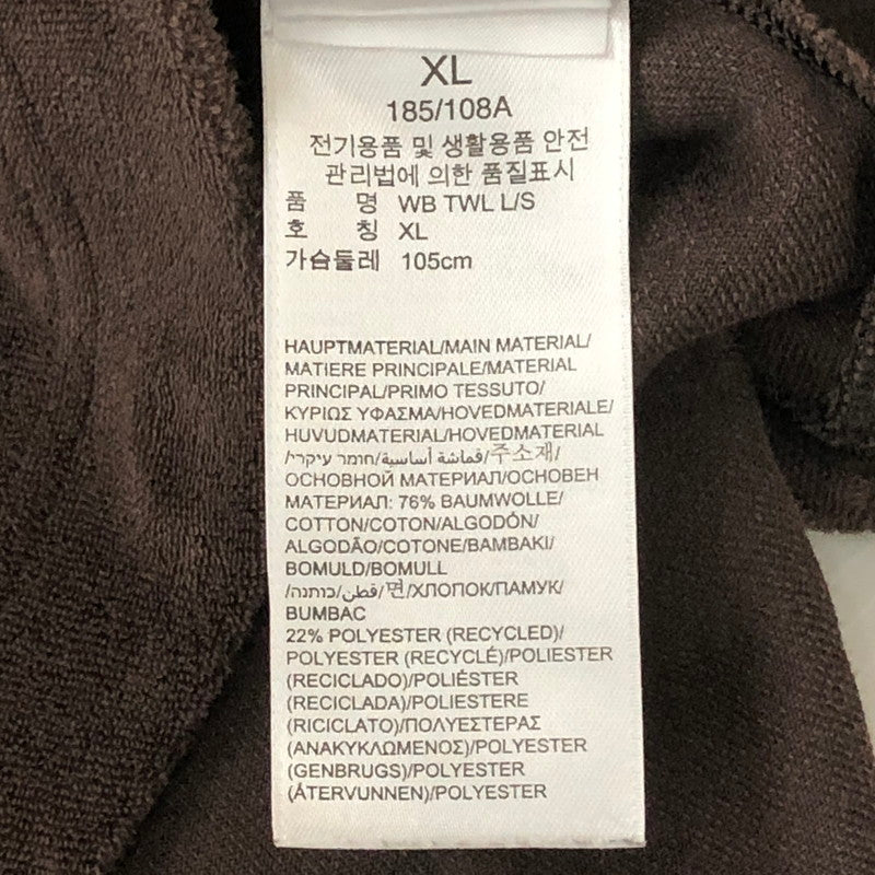 【中古品】【メンズ】 adidas アディダス × WALES BONNER ウェールズボナー 別注 コラボ TOWEL LONG SLEEVE SHIRT IB3251 タオルロングスリーブシャツ トップス 長袖 148-250905-ts-27-tei サイズ：L カラー：ダークブラウン 万代Net店