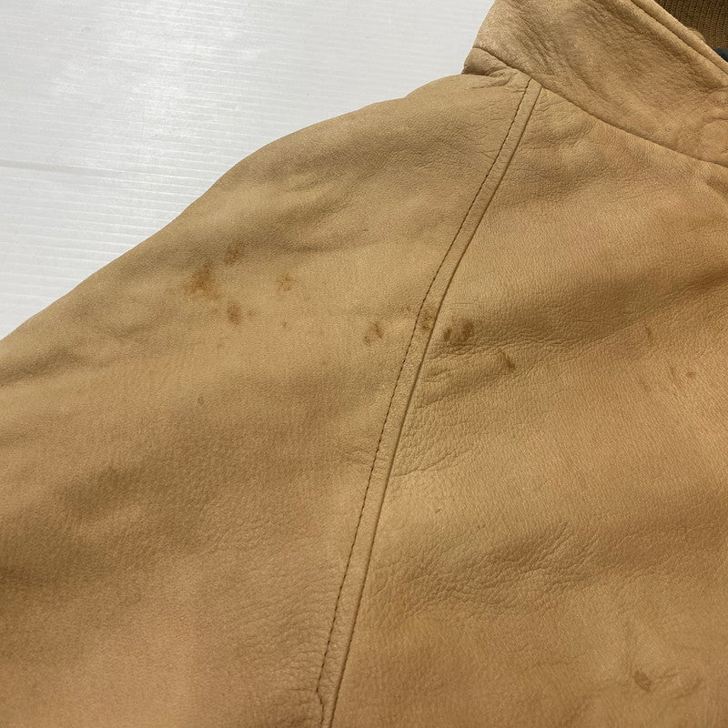 【現状渡し品】【メンズ】 RALPH LAUREN ラルフローレン 90’s LEATHER JACKET 90年代 レザージャケット アウター 本革 147-250830-ts-04-tei サイズ：L カラー：ベージュ 万代Net店