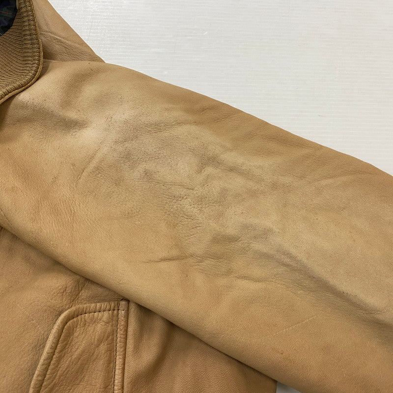 【現状渡し品】【メンズ】 RALPH LAUREN ラルフローレン 90’s LEATHER JACKET 90年代 レザージャケット アウター 本革 147-250830-ts-04-tei サイズ：L カラー：ベージュ 万代Net店
