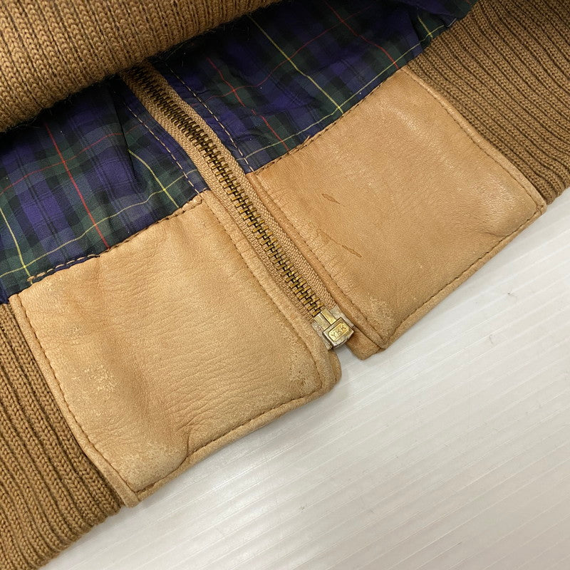 【現状渡し品】【メンズ】 RALPH LAUREN ラルフローレン 90’s LEATHER JACKET 90年代 レザージャケット アウター 本革 147-250830-ts-04-tei サイズ：L カラー：ベージュ 万代Net店