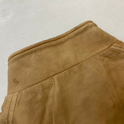 【現状渡し品】【メンズ】 RALPH LAUREN ラルフローレン 90’s LEATHER JACKET 90年代 レザージャケット アウター 本革 147-250830-ts-04-tei サイズ：L カラー：ベージュ 万代Net店
