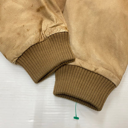 【現状渡し品】【メンズ】 RALPH LAUREN ラルフローレン 90’s LEATHER JACKET 90年代 レザージャケット アウター 本革 147-250830-ts-04-tei サイズ：L カラー：ベージュ 万代Net店