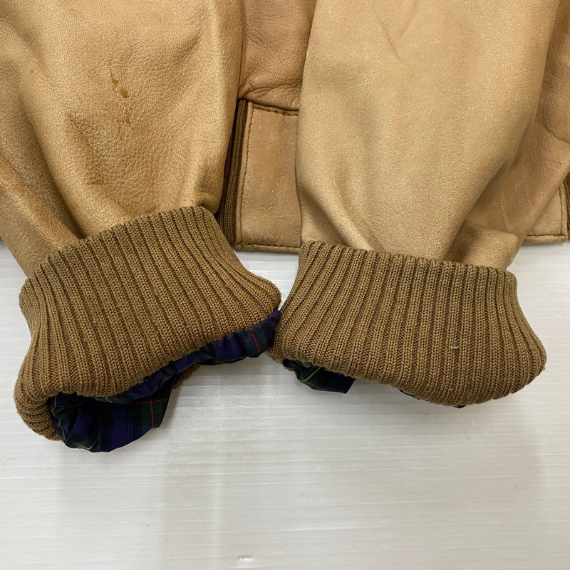【現状渡し品】【メンズ】 RALPH LAUREN ラルフローレン 90’s LEATHER JACKET 90年代 レザージャケット アウター 本革 147-250830-ts-04-tei サイズ：L カラー：ベージュ 万代Net店
