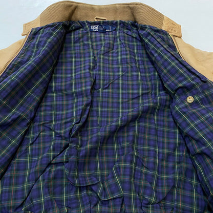 【現状渡し品】【メンズ】 RALPH LAUREN ラルフローレン 90’s LEATHER JACKET 90年代 レザージャケット アウター 本革 147-250830-ts-04-tei サイズ：L カラー：ベージュ 万代Net店