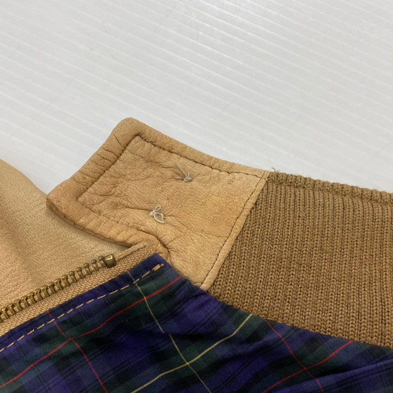 【現状渡し品】【メンズ】 RALPH LAUREN ラルフローレン 90’s LEATHER JACKET 90年代 レザージャケット アウター 本革 147-250830-ts-04-tei サイズ：L カラー：ベージュ 万代Net店