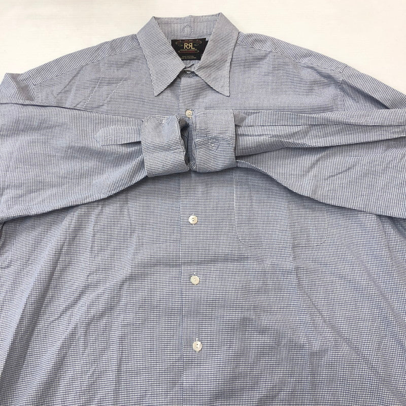 【古着】RRL コットン長袖シャツ　Mサイズ 中古品】【メンズ】 RRL ダブルアールエル CHECK COTTON SHIRTS