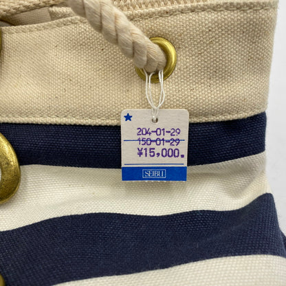 【現状渡し品】【メンズ/レディース】 RALPH LAUREN ラルフローレン 90's BORDER CANVAS BACKPACK 90年代 ボーダーキャンバス リュック カバン 188-250902-ts-08-tei カラー：ホワイト/ブルー 万代Net店