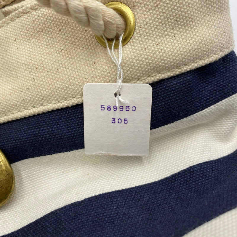 【現状渡し品】【メンズ/レディース】 RALPH LAUREN ラルフローレン 90's BORDER CANVAS BACKPACK 90年代 ボーダーキャンバス リュック カバン 188-250902-ts-08-tei カラー：ホワイト/ブルー 万代Net店