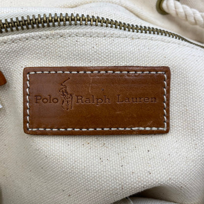 【現状渡し品】【メンズ/レディース】 RALPH LAUREN ラルフローレン 90's BORDER CANVAS BACKPACK 90年代 ボーダーキャンバス リュック カバン 188-250902-ts-08-tei カラー：ホワイト/ブルー 万代Net店
