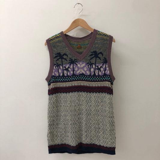 【中古品】【メンズ】 KAPITAL キャピタル COTTON LINEN VEST コットン リネン ベスト トップス 140-250912-yo-05-tei サイズ：3 カラー：マルチ 万代Net店