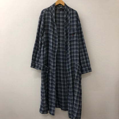 【現状渡し品】【メンズ】 Polo by Ralph Lauren ポロバイラルフローレン 90's COTTON CHECK GOWN 90年代 コットン チェックガウン シャツ 長袖 トップス 147-250912-yo-24-tei サイズ：L/XL カラー：ネイビー 万代Net店