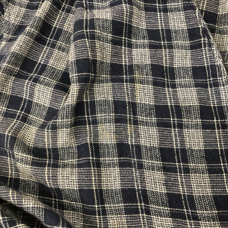 【現状渡し品】【メンズ】 Polo by Ralph Lauren ポロバイラルフローレン 90's COTTON CHECK GOWN 90年代 コットン チェックガウン シャツ 長袖 トップス 147-250912-yo-24-tei サイズ：L/XL カラー：ネイビー 万代Net店