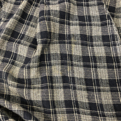 【現状渡し品】【メンズ】 Polo by Ralph Lauren ポロバイラルフローレン 90's COTTON CHECK GOWN 90年代 コットン チェックガウン シャツ 長袖 トップス 147-250912-yo-24-tei サイズ：L/XL カラー：ネイビー 万代Net店