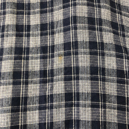 【現状渡し品】【メンズ】 Polo by Ralph Lauren ポロバイラルフローレン 90's COTTON CHECK GOWN 90年代 コットン チェックガウン シャツ 長袖 トップス 147-250912-yo-24-tei サイズ：L/XL カラー：ネイビー 万代Net店