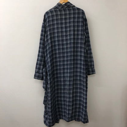 【現状渡し品】【メンズ】 Polo by Ralph Lauren ポロバイラルフローレン 90's COTTON CHECK GOWN 90年代 コットン チェックガウン シャツ 長袖 トップス 147-250912-yo-24-tei サイズ：L/XL カラー：ネイビー 万代Net店
