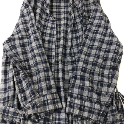 【現状渡し品】【メンズ】 Polo by Ralph Lauren ポロバイラルフローレン 90's COTTON CHECK GOWN 90年代 コットン チェックガウン シャツ 長袖 トップス 147-250912-yo-24-tei サイズ：L/XL カラー：ネイビー 万代Net店