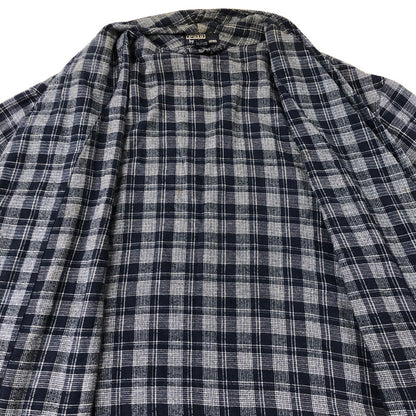 【現状渡し品】【メンズ】 Polo by Ralph Lauren ポロバイラルフローレン 90's COTTON CHECK GOWN 90年代 コットン チェックガウン シャツ 長袖 トップス 147-250912-yo-24-tei サイズ：L/XL カラー：ネイビー 万代Net店