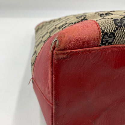 【現状渡し品】【レディース】 GUCCI グッチ シェリーライン GG キャンバス トートバッグ 002-1121 カバン 180-250912-KS-01-tei カラー：ベージュ/レッド 万代Net店