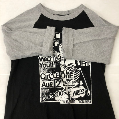 【中古品】【メンズ】 UNKNOWN BLACK FLAG SONIC YOUTH GOD FLIER DESIGN 3/4 TEE ブラック フラッグ ソニック ユース ゴッドフライヤー デザイン 3/4スリーブ Tシャツ トップス 145-250912-yo-15-tei サイズ：表記無し カラー：ブラック 万代Net店