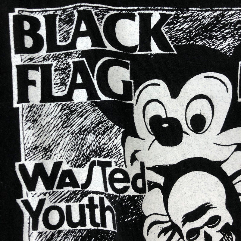 【中古品】【メンズ】 UNKNOWN BLACK FLAG SONIC YOUTH GOD FLIER DESIGN 3/4 TEE ブラック フラッグ ソニック ユース ゴッドフライヤー デザイン 3/4スリーブ Tシャツ トップス 145-250912-yo-15-tei サイズ：表記無し カラー：ブラック 万代Net店
