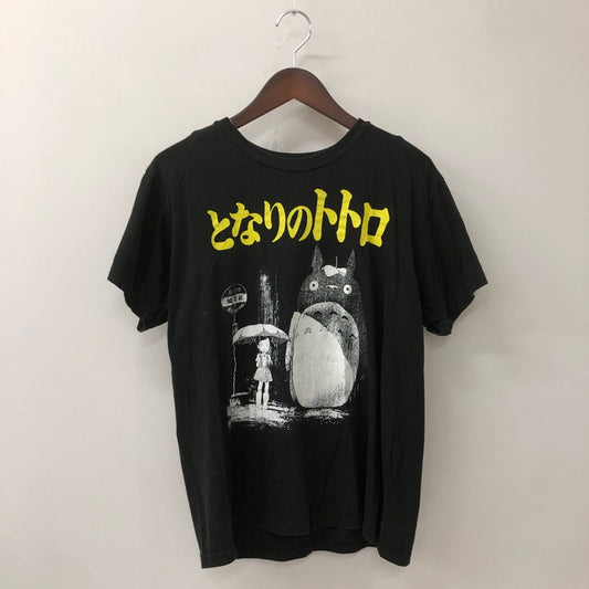 【中古品】【メンズ】 となりのトトロ バス停 スタジオジブリ Tシャツ TOTORO GHIBLI print T-shirt 古着 145-250909-nm-33-tei サイズ：S カラー：ブラック 万代Net店