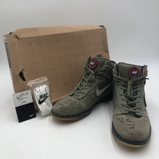 【中古品】【メンズ】 NIKE ナイキ DUNK HI PREMIUM QS 503766-300 ダンク ハイ プレミアム QS ギャラクシー スニーカー 靴 160-251217-ks-01-tei カラー：ROGUE GREEN/BLACK 万代Net店