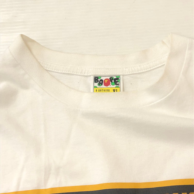 【中古品】【メンズ】 A BATHING APE アベイシングエイプ DOUBLE APE HEAD S/S TEE 001TEH301072X ダブル エイプ ヘッド ショートスリーブ Tシャツ トップス 長袖 142-250905-ts-05-tei サイズ：XL カラー：ホワイト 万代Net店