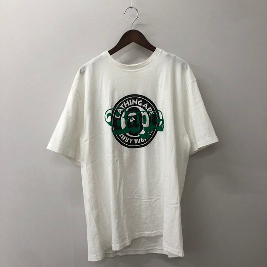 【中古品】【メンズ】 A BATHING APE アベイシングエイプ BUSY WORKS MULTI PRINT S/S TEE 001TEI301058M ビジーワークス マルチプリント ショートスリーブ Tシャツ トップス 半袖 142-250905-ts-04-tei サイズ：2XL カラー：ホワイト 万代Net店