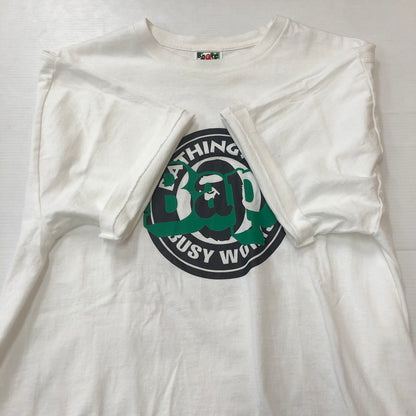 【中古品】【メンズ】 A BATHING APE アベイシングエイプ BUSY WORKS MULTI PRINT S/S TEE 001TEI301058M ビジーワークス マルチプリント ショートスリーブ Tシャツ トップス 半袖 142-250905-ts-04-tei サイズ：2XL カラー：ホワイト 万代Net店