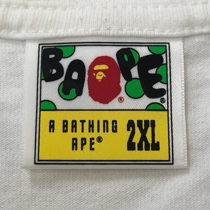 【中古品】【メンズ】 A BATHING APE アベイシングエイプ BUSY WORKS MULTI PRINT S/S TEE 001TEI301058M ビジーワークス マルチプリント ショートスリーブ Tシャツ トップス 半袖 142-250905-ts-04-tei サイズ：2XL カラー：ホワイト 万代Net店