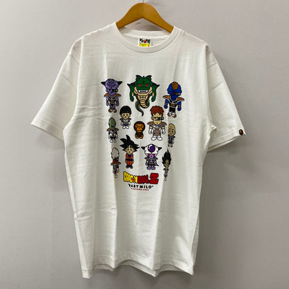 【中古品】【メンズ】 A BATHING APE アベイシングエイプ × DRAGON BALL Z ドラゴンボールゼット 別注 コラボ BABY-MILO TEE S/S ベイビーマイロ Tシャツ ショートスリーブ トップス 半袖 142-250830-ts-09-tei サイズ：L カラー：ホワイト 万代Net店