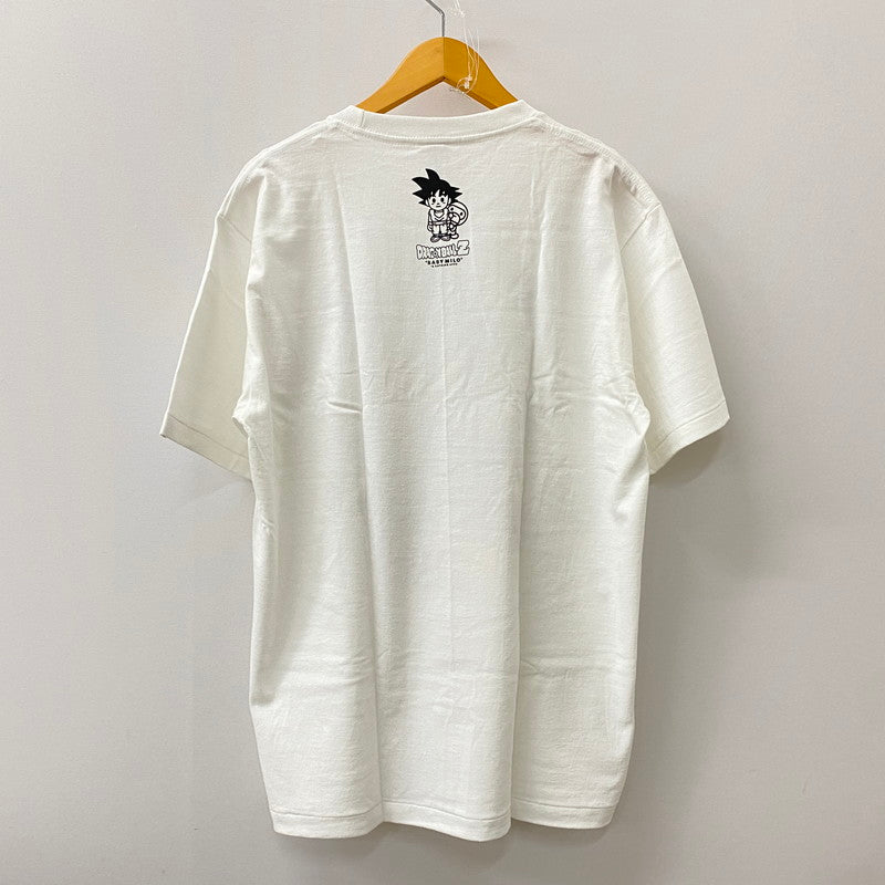 【中古品】【メンズ】 A BATHING APE アベイシングエイプ × DRAGON BALL Z ドラゴンボールゼット 別注 コラボ BABY-MILO TEE S/S ベイビーマイロ Tシャツ ショートスリーブ トップス 半袖 142-250830-ts-09-tei サイズ：L カラー：ホワイト 万代Net店