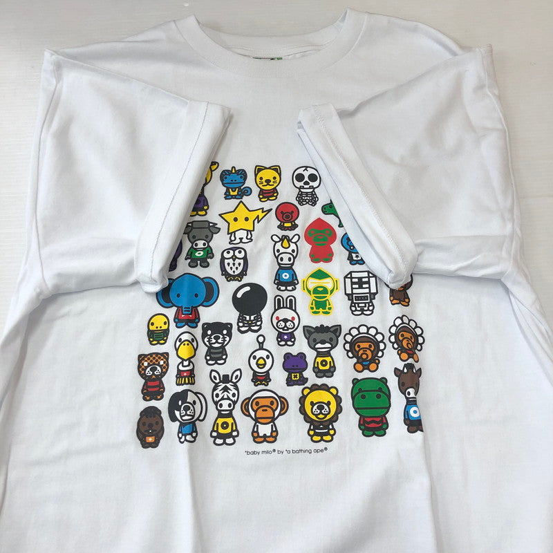 【中古品】【メンズ】 A BATHING APE アベイシングエイプ A to Z T-SHIRT 002TEH801001M A to Z Tシャツ 半袖 トップス 142-250831-KS-05-tei サイズ：2XL カラー：ホワイト 万代Net店