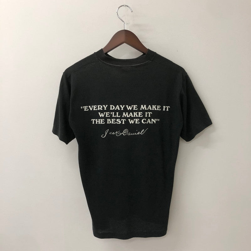 【現状渡し品】【メンズ】 JACK DANIELS ジャック ダニエル 80’s S/S PRINT TEE VINTAGE 80年代 ショートスリーブ プリント Tシャツ 半袖 トップス ヴィンテージ 145-250912-yo-11-tei サイズ：表記消え カラー：ブラック 万代Net店